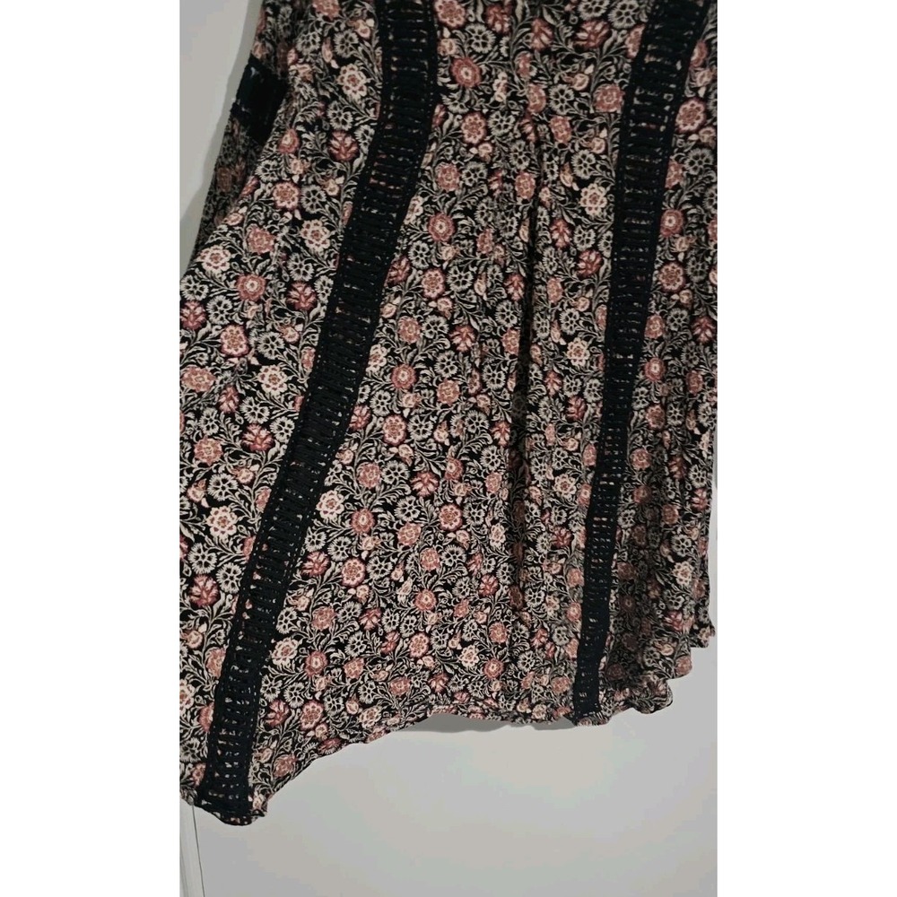 Knox Rose Swing Dress Womens M Lagenlook Bohemian‎ Cottagecore Floral Crotchet - Picture 7 of 11